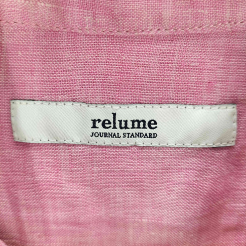 ジャーナルスタンダードレリューム JOURNAL STANDARD relume 66フレンチリネン 五分袖シャツ レディース FREE