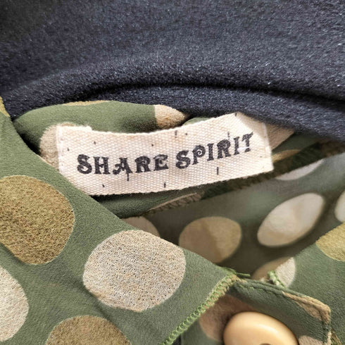 シェアースピリット SHARE SPIRIT シルクドットフリルシャツ レディース JPN:36