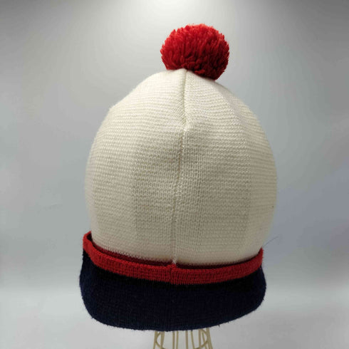CROSS CAP キャラクター 刺繍 ボンボン ニット キャップ ビーニー メンズ