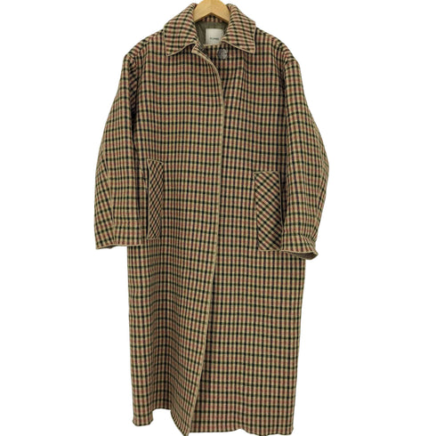 クラネ CLANE 19AW MIX CHECK SOUTIEN COLLAR COAT ミックス チェック ステンカラー コート レディース JPN:1