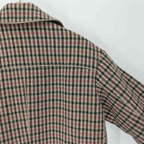 クラネ CLANE 19AW MIX CHECK SOUTIEN COLLAR COAT ミックス チェック ステンカラー コート レディース JPN:1