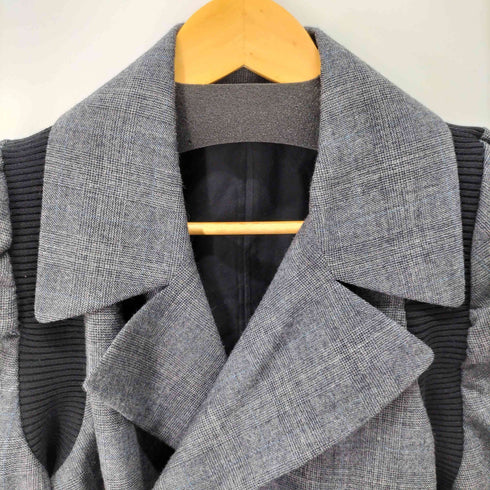ミヤオ MIYAO グレンチェック 変形ジャケット レディース