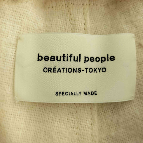 ビューティフルピープル beautiful people 2019 WINTER コレクション linen blanket military long cape リネンブランケット ミリタリーロングケープ レディース 36