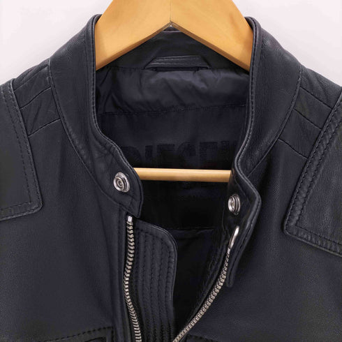 ディーゼル DIESEL シングルライダースジャケット メンズ import:L