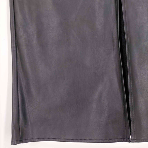 ザラ ZARA フロントスリット フェイクレザー スカート レディース M