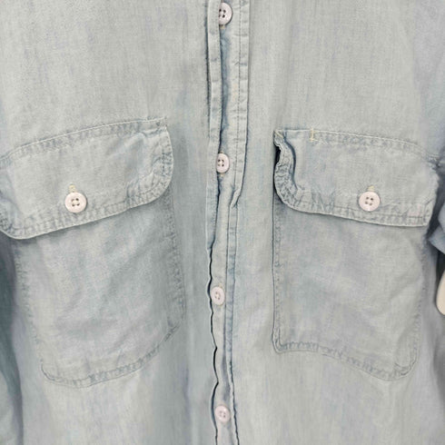 PRENTIS 80S MADE IN USA シャンブレーシャツ メンズ import:M
