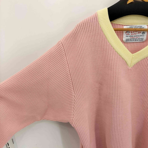 ローガン LOGAN 別注 カレッジニット Vネック オーバー シルエット メンズ