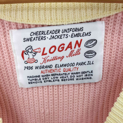 ローガン LOGAN 別注 カレッジニット Vネック オーバー シルエット メンズ