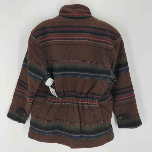 ウールリッチ WOOLRICH USA製 裏地キルティング ネイティブボーダージャケット レディース import:S