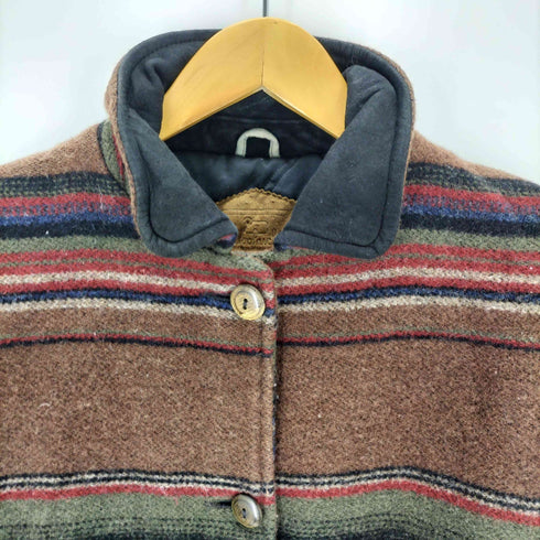 ウールリッチ WOOLRICH USA製 裏地キルティング ネイティブボーダージャケット レディース import:S