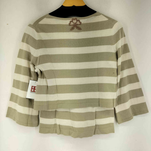 ケイタマルヤマ KEITA MARUYAMA 花柄刺繍 カーディガン ニット半袖 レディース
