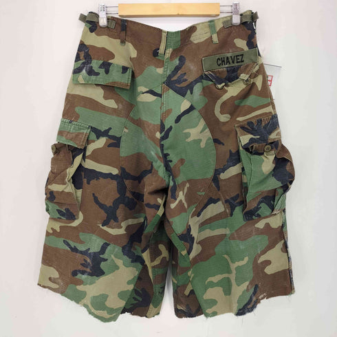 ユーエスアーミー U.S. ARMY PROPPER INTERNATIONAL 00S ウッドランドカモカーゴパンツ カットオフ リップストップ メンズ LARGE-SHORT