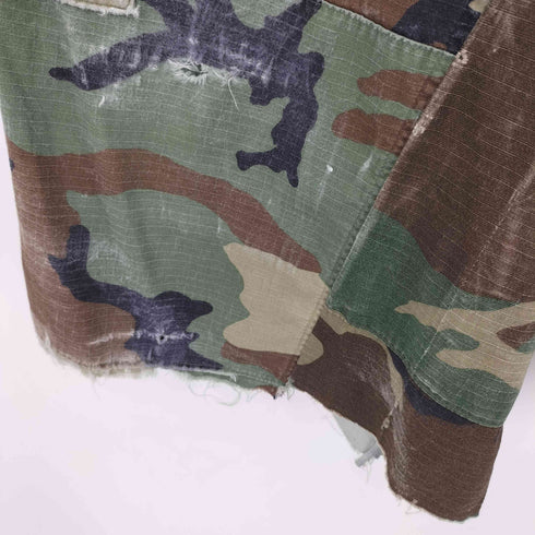 ユーエスアーミー U.S. ARMY PROPPER INTERNATIONAL 00S ウッドランドカモカーゴパンツ カットオフ リップストップ メンズ LARGE-SHORT