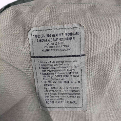 ユーエスアーミー U.S. ARMY PROPPER INTERNATIONAL 00S ウッドランドカモカーゴパンツ カットオフ リップストップ メンズ LARGE-SHORT