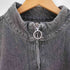 ザラ ZARA ブラックデニム ハーフジップ プルオーバー スウェット メンズ import:XL
