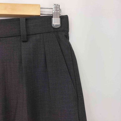 リドム LIDnM 21AW ウール混 ウエストイージー 2タック ワイドスラックスパンツ メンズ JPN:L