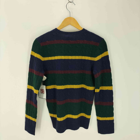 ポロラルフローレン POLO RALPH LAUREN PRL ボーダーケーブルニット レディース import:M