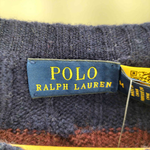 ポロラルフローレン POLO RALPH LAUREN PRL ボーダーケーブルニット レディース import:M
