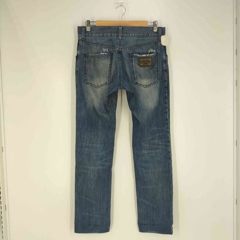 ドルチェアンドガッバーナ DOLCE&GABBANA イタリア製 ダメージ スキニーデニムパンツ メンズ 46