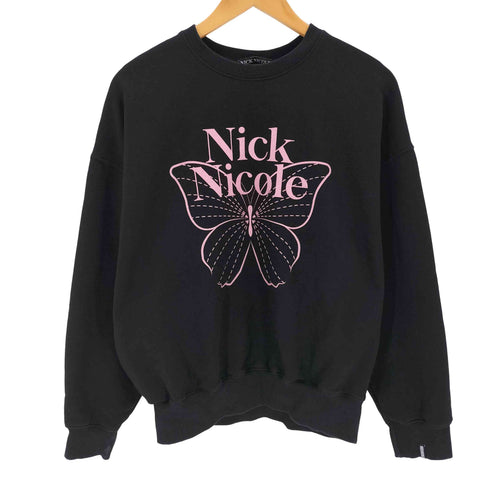 NICK&NICOLE VOLUME BUTTERFLY SIGNATURE SWEATSHIRT レディース
