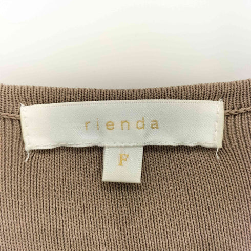 リエンダ rienda 配色Knit OP 半袖ワンピース レディース FREE