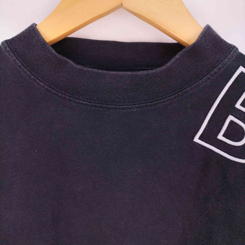 バレンシアガ BALENCIAGA UNISEX ヴィンテージ加工 スリーブロゴ 刺繍 ロングスリーブTシャツ メンズ import:L
