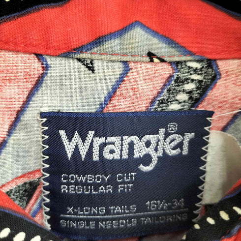 ラングラー Wrangler 80-90s ARROW アロー柄 矢 総柄 ボタンダウン 長袖シャツ メンズ 16 1/2-34
