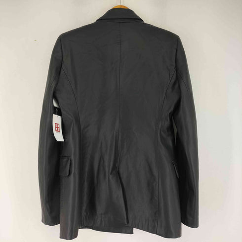 ザラ ZARA TAILORED FAUX LEATHER BLAZER JACKET BLACK レディース US L