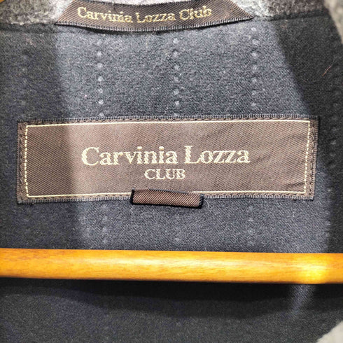 Carvinia Lozza 裏地チェック柄ブランケット ワークジャケット メンズ Large