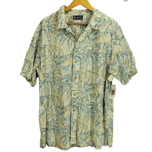 コロンビア Columbia 90-00s ボタニカル 総柄 開襟 半袖シャツ メンズ import:XL