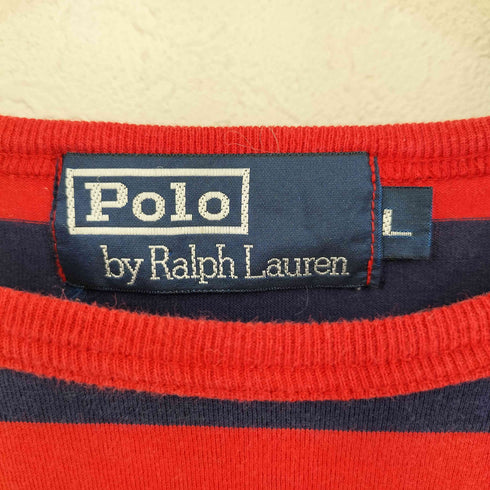ポロバイラルフローレン Polo by RALPH LAUREN ボーダー クルーネックTシャツ メンズ import:L