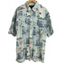 90-00s KEELER BAY 国旗 ヨット 灯台 総柄 半袖シャツ メンズ import:XL