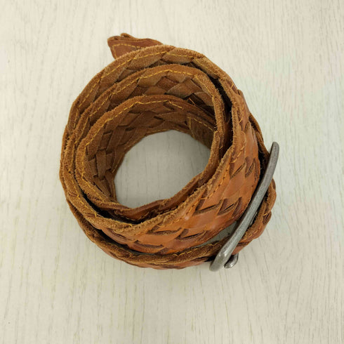 ハンドメイド レザー メッシュベルト レディース M