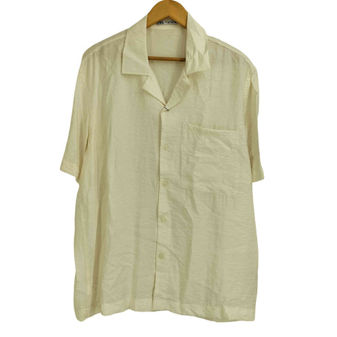 ザラ ZARA ワッシャー加工 開襟 半袖シャツ メンズ import:S