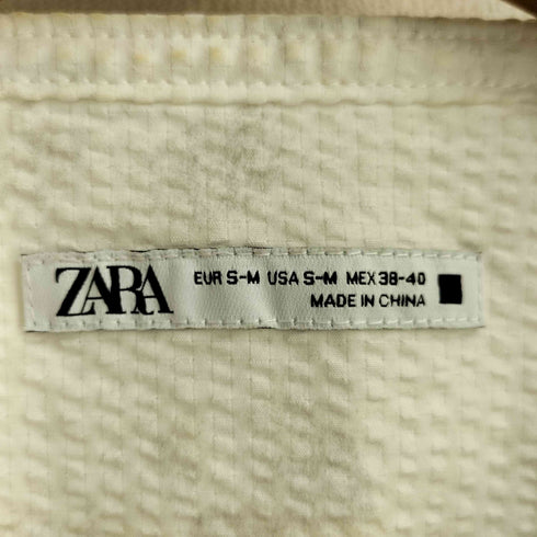 ザラ ZARA USED加工 シアサッカー ワークベスト メンズ S-M