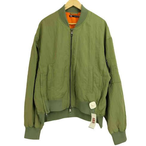 ザラ ZARA サイドジップ MA-1 ブルゾンジャケット メンズ import:M