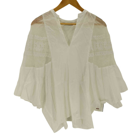 normment cotton voil with net embroidery blouse レディース