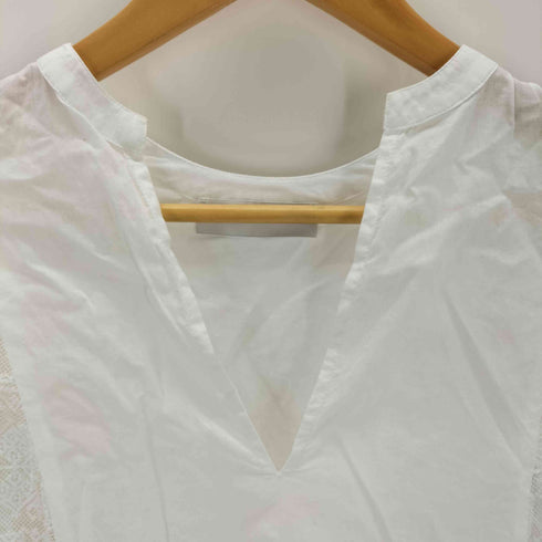 normment cotton voil with net embroidery blouse レディース