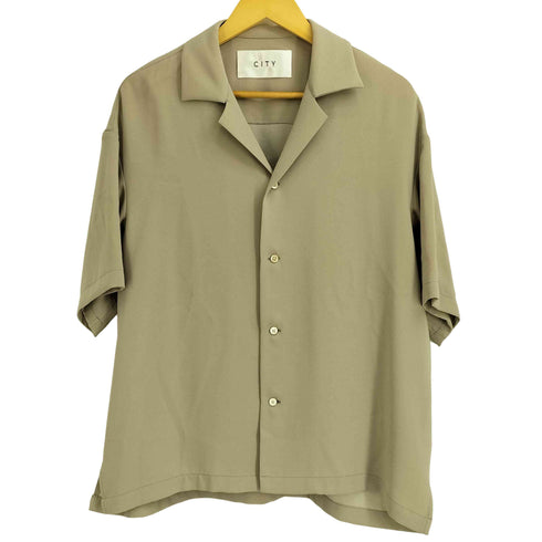 シティー CITY GEORGETTE OPEN COLLAR SHIRTS オーバーサイズ オープンカラーシャツ メンズ JPN:2