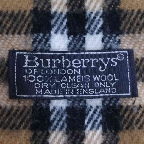 バーバリーズ BURBERRYS イングランド製 ノバチェック ウール フリンジマフラー レディース
