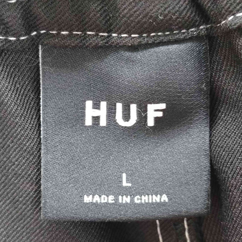 ハフ HUF ホワイトステッチツータックテーパードワイドパンツ メンズ JPN:L