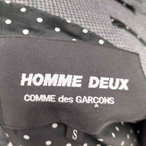 コムデギャルソンオムドゥ COMME des GARCONS HOMME DEUX AD2010 ウール混 千鳥格子2Bテーラードジャケット メンズ JPN:S