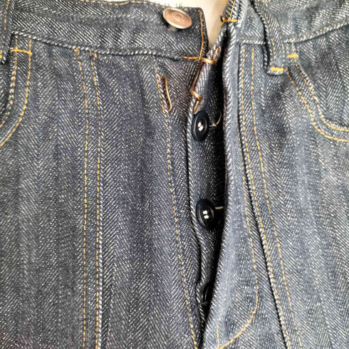 メゾンマルタンマルジェラ Maison Martin Margiela 03AW ここのえタグ 本人期 ストライプデニムパンツ メンズ 44