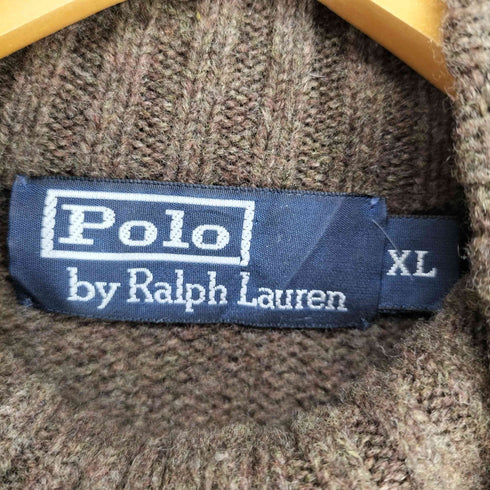 ポロバイラルフローレン Polo by RALPH LAUREN ウールドライバーズニット ダブルジップ メンズ XL