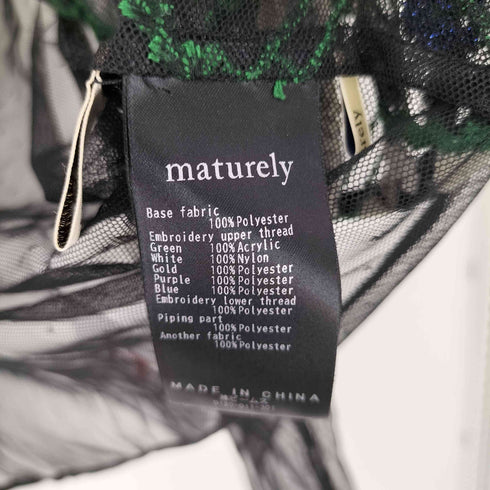 マチュアリー maturely 23SS Embroidery Sheer Hoodie レディース
