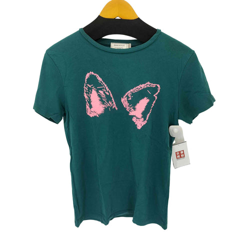 メゾンキツネ MAISON KITSUNE R NECK TEE SHIRT PRINT FOX EARS レディース