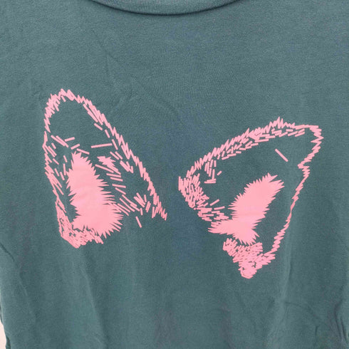メゾンキツネ MAISON KITSUNE R NECK TEE SHIRT PRINT FOX EARS レディース