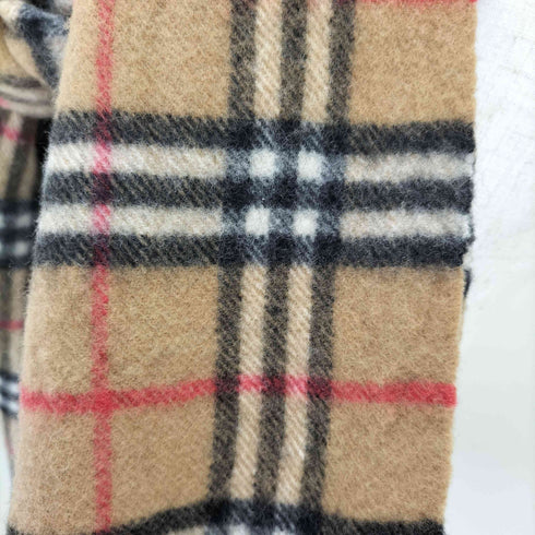 バーバリーズ BURBERRYS 80-90S 英国製 LAMBSWOOL ノバチェック ウール フリンジ マフラー メンズ
