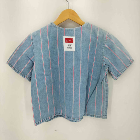ティーバイアレキサンダーワン T by Alexander Wang 21SS ストライプ デニムブラウス S/S レディース US:0-2