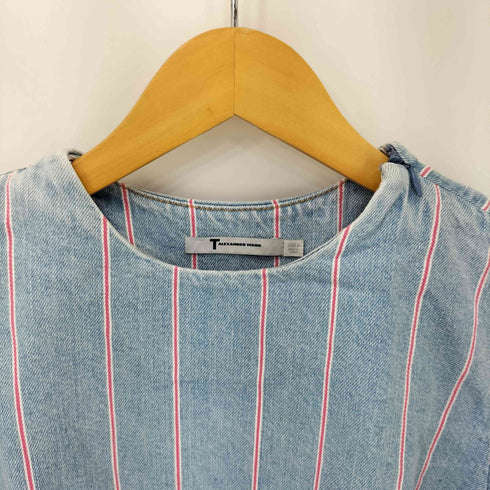 ティーバイアレキサンダーワン T by Alexander Wang 21SS ストライプ デニムブラウス S/S レディース US:0-2